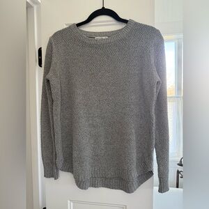 Pink Clover Heathered Gray Crew Neck Sweater